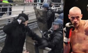 Veja: campeão de boxe francês enfrenta desarmado a polícia
