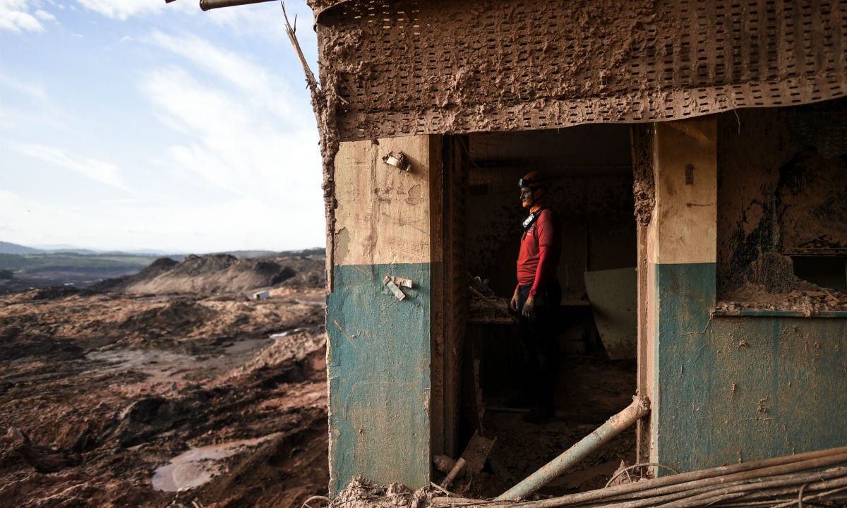 Casa destruída pela lama de Brumadinho (Foto: AFP) 