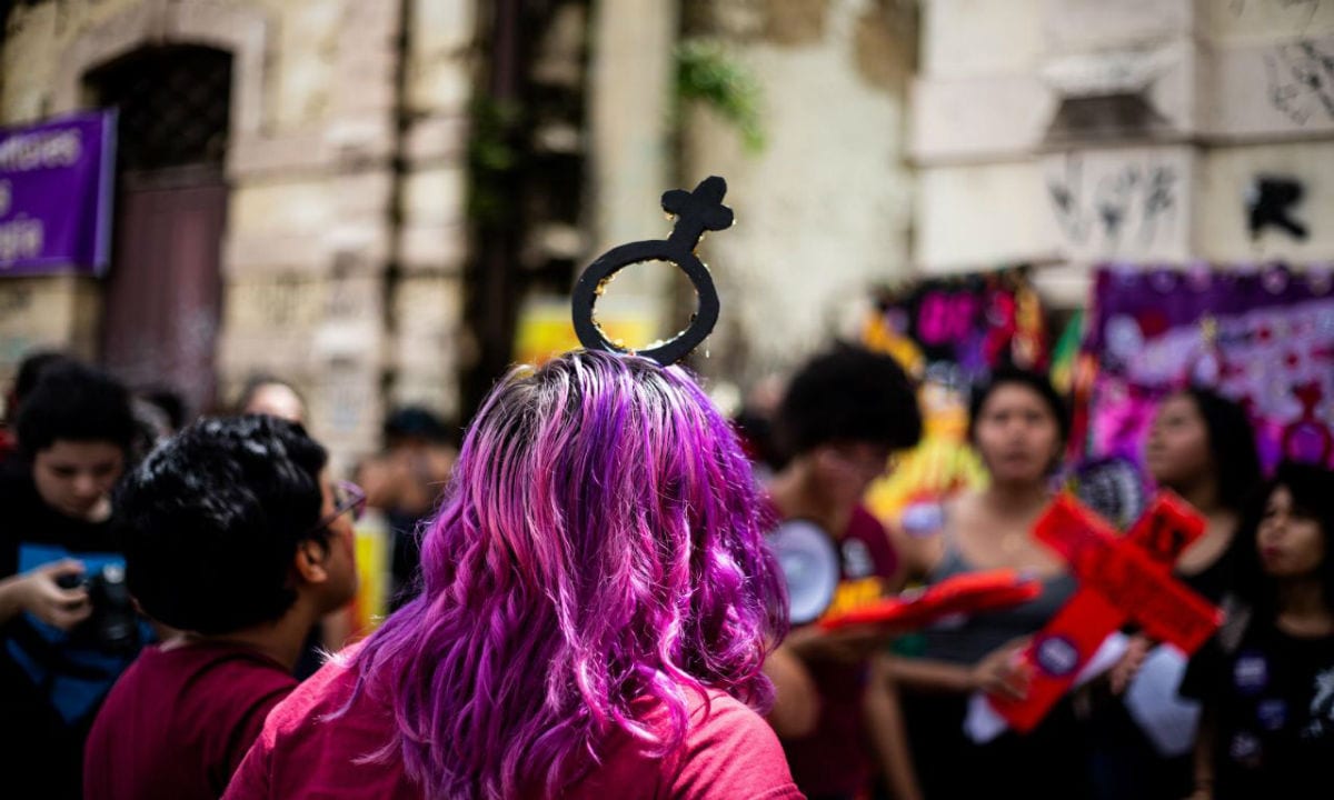 Marcha de mulheres em Belém (Foto: Raoni Arraes) Marcha de mulheres em Belém (Foto: Raoni Arraes)