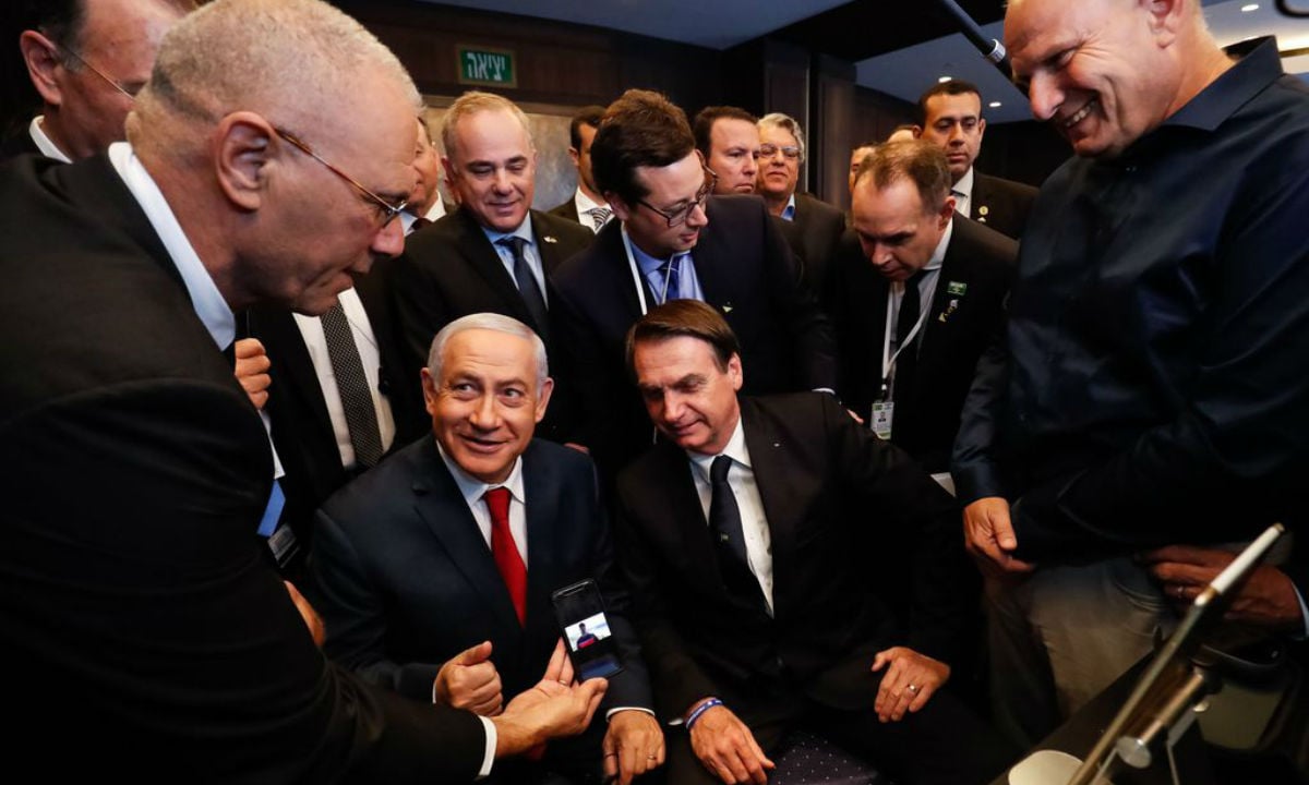 O primeiro ministro de Israel, Benjamin Netanyahu, e Jair Bolsonaro (Foto: Alan Santos/PR) 