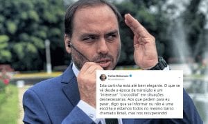 Carlos Bolsonaro mantém ataques a Mourão nas redes sociais