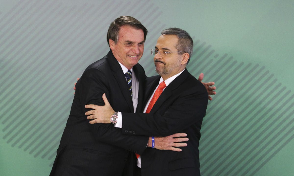 Jair Bolsonaro e Abraham Weintraub (Foto: Valter Campanato/ABR)