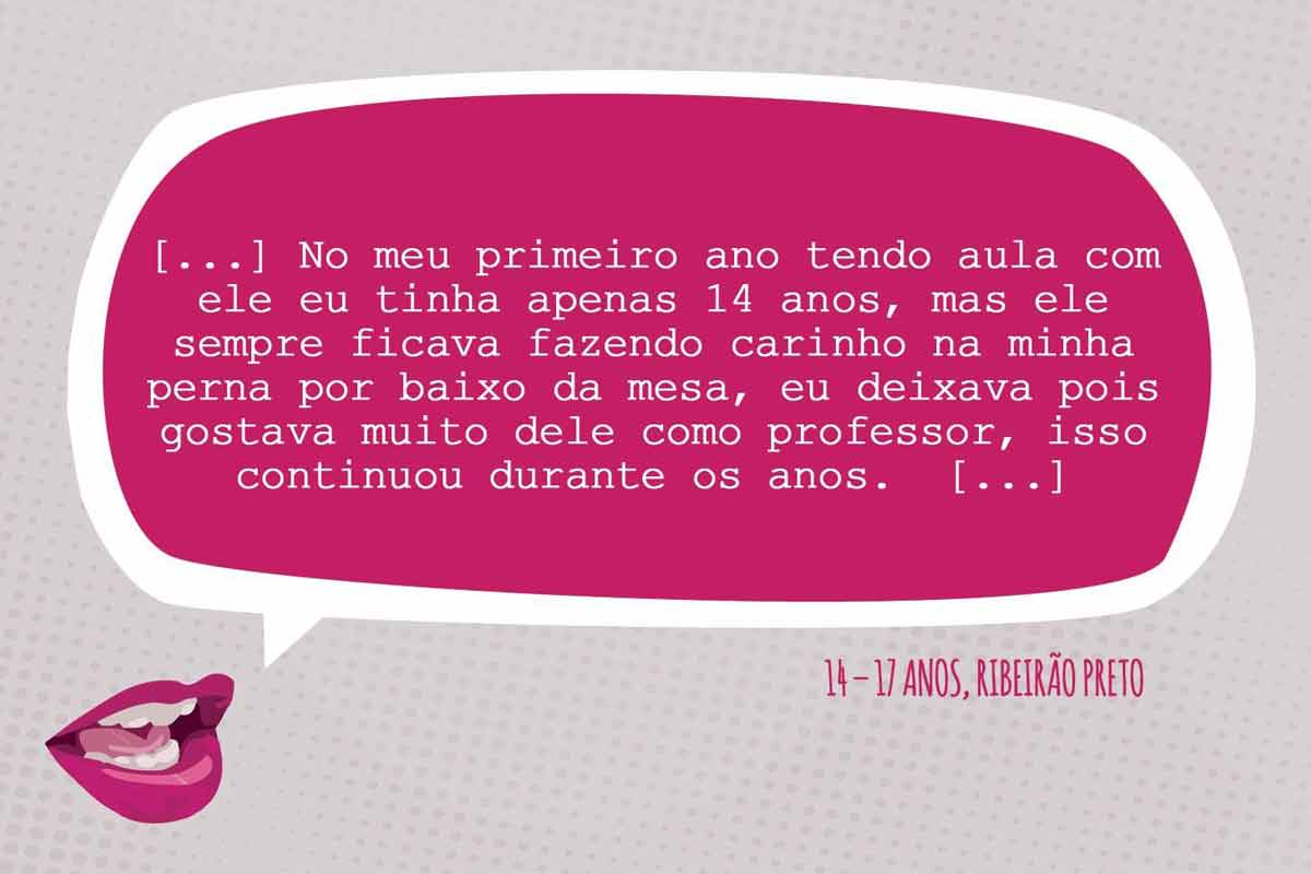 Assédio|depoimento de assédio|eu tinha um professor que