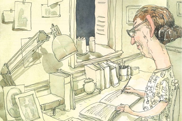 Ilustração de Odilon Moraes para o conto de Rosana Rios