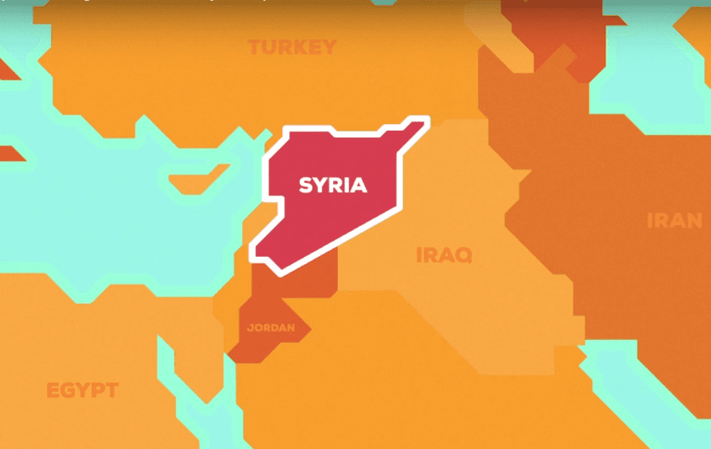 Mapa da Síria