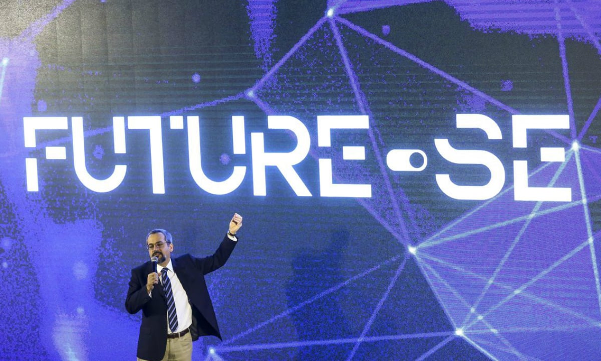 Ministro da Educação, Abraham Weintraub, durante apresentação do Future-se. 