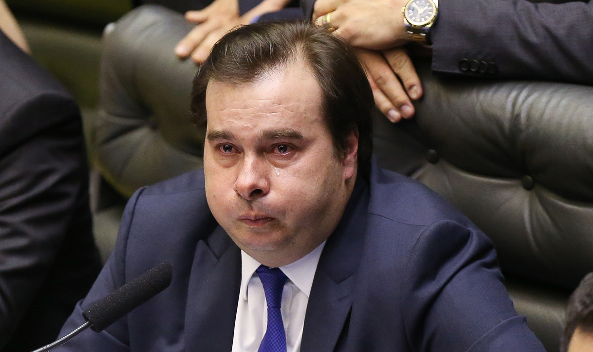 Novo tucano, Alexandre Frota faz Rodrigo Maia chorar em evento