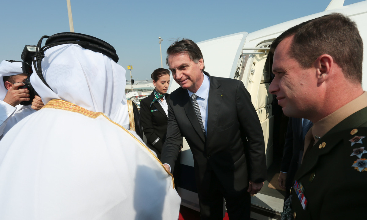 O presidente Jair Bolsonaro (PSL) esteve no Qatar. (Foto: Valdenio Vieira/PR) 