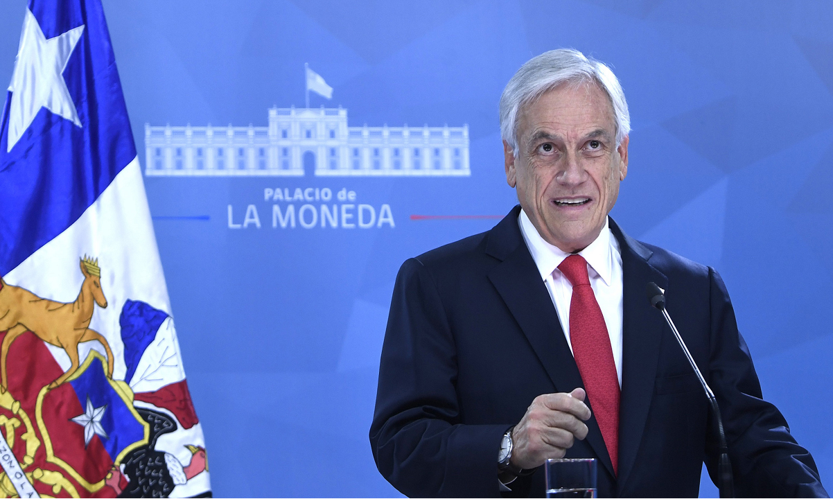 Presidente chileno Sebastián Piñera.
Foto: HO / CHILEAN PRESIDENCY / AFP 