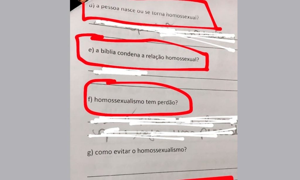 Colégio adventista é acusado de aplicar prova com conteúdo homofóbico