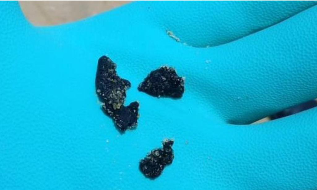 Fragmentos de óleo chegam ao litoral norte do Rio de Janeiro