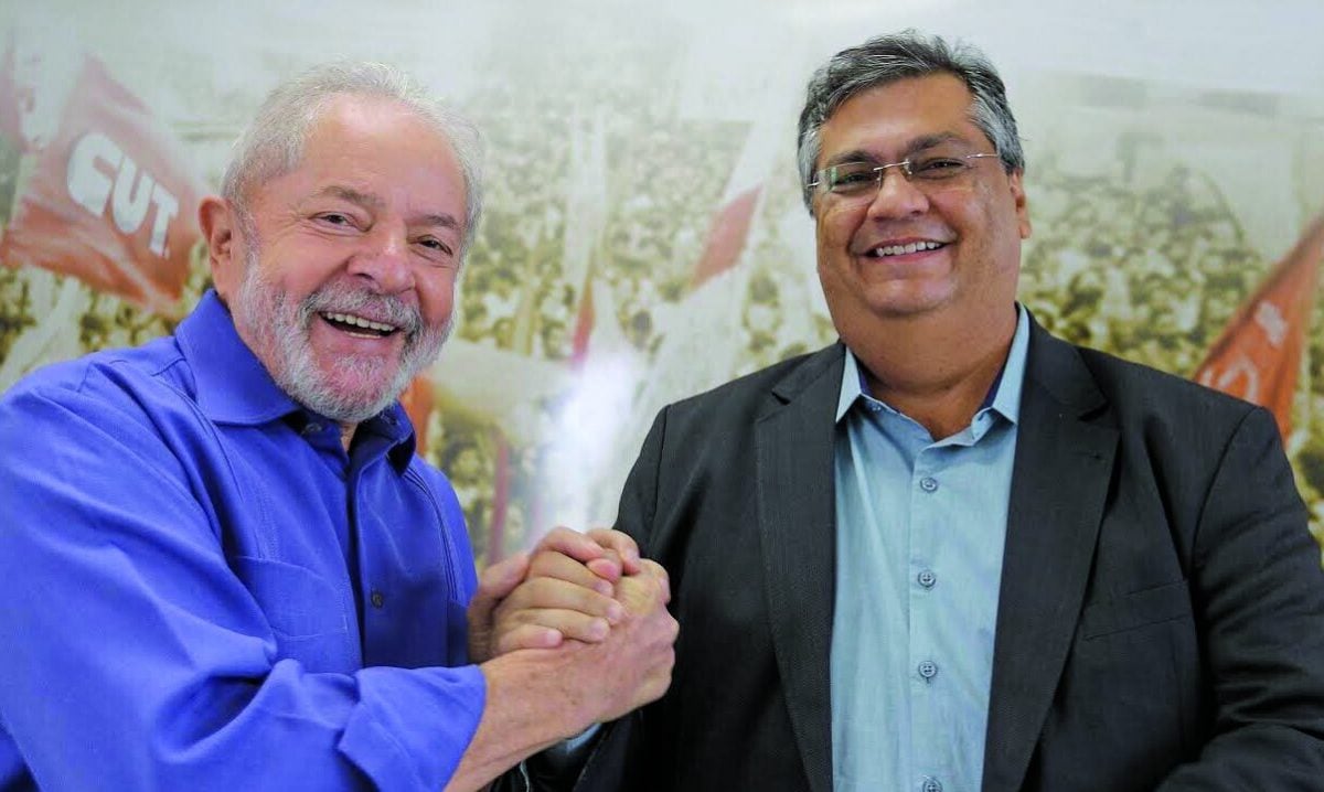 Lula (PT) e Dino (PSB).  Foto: Ricardo Stuckert 