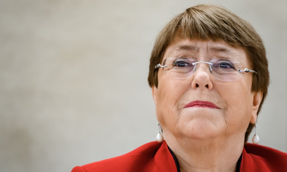 A alta comissária para os Direitos Humanos da ONU, Michelle Bachelet Foto: Fabrice Coffrini/AFP 