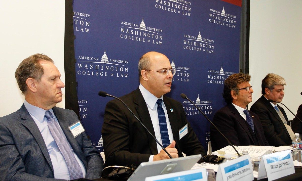 Governador Wilson Witzel, do Rio de Janeiro, em evento na capital americana Washington - Foto: Rogério Santana