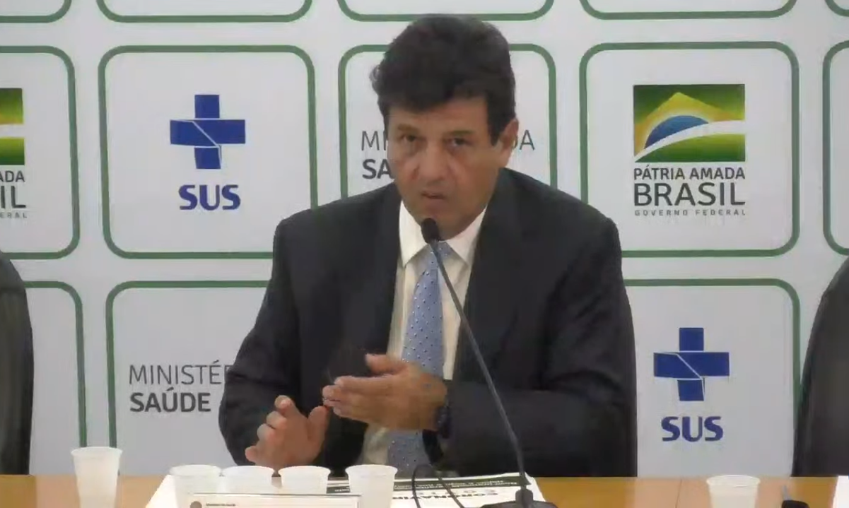 O ministro da Saúde, Luiz Henrique Mandetta. Foto: Reprodução 