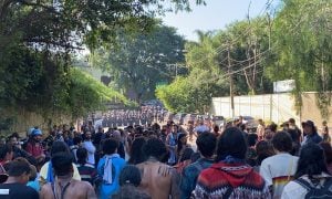 Índios guarani resistem à reintegração de posse no Pico do Jaraguá
