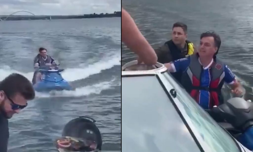 Em passeio de jet ski, Bolsonaro volta a relativizar pandemia: “uma neurose”