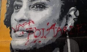 Grafite de Marielle Franco é pichado com xingamentos em Ribeirão Preto