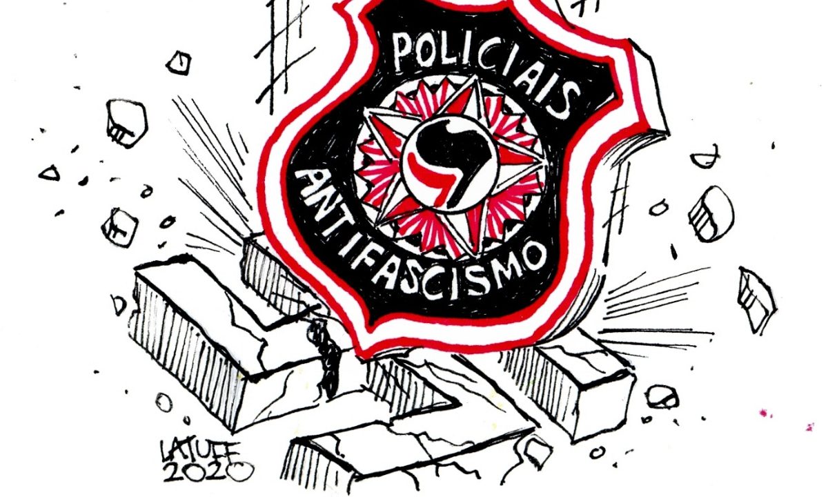 Policiais contra o fascismo. Arte de Latuff/ Divulgação Policias Antifascistas
