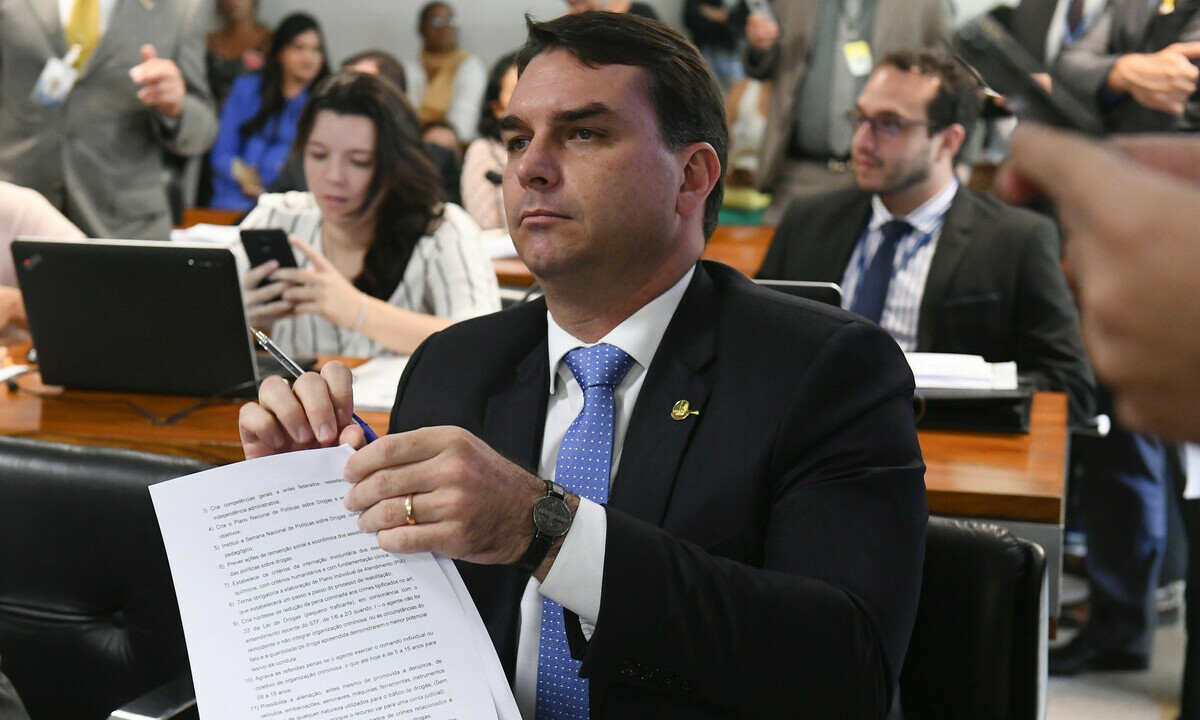 O senador Flávio Bolsonaro (Republicanos-RJ). Foto: Marcos Oliveira /Agência Senado 