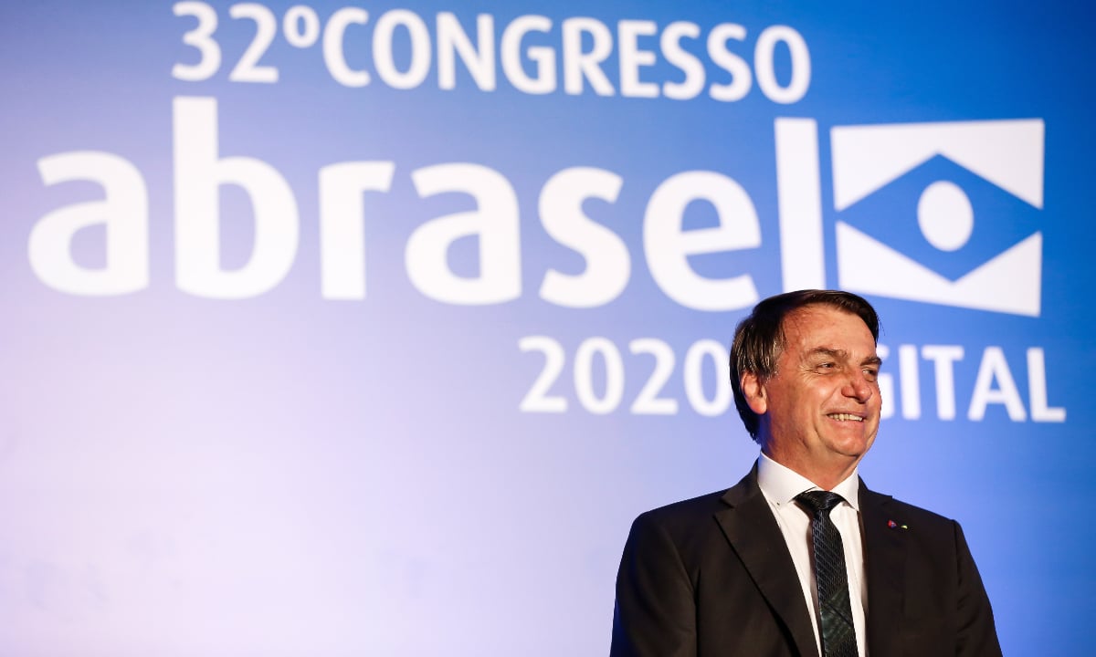 Bolsonaro em evento promovido pela Associação Brasileira de Bares e Restaurantes (Abrasel). Foto: PR 