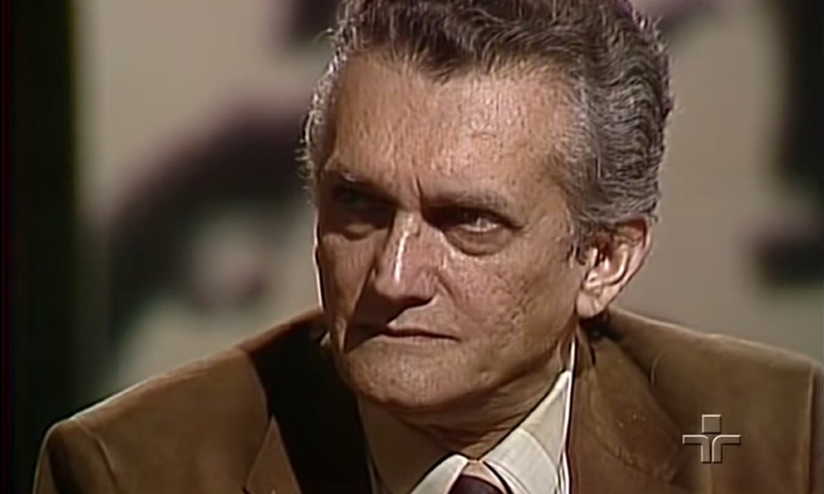 O economista Celso Furtado, em 1983. Imagem; Reprodução/TV Cultura