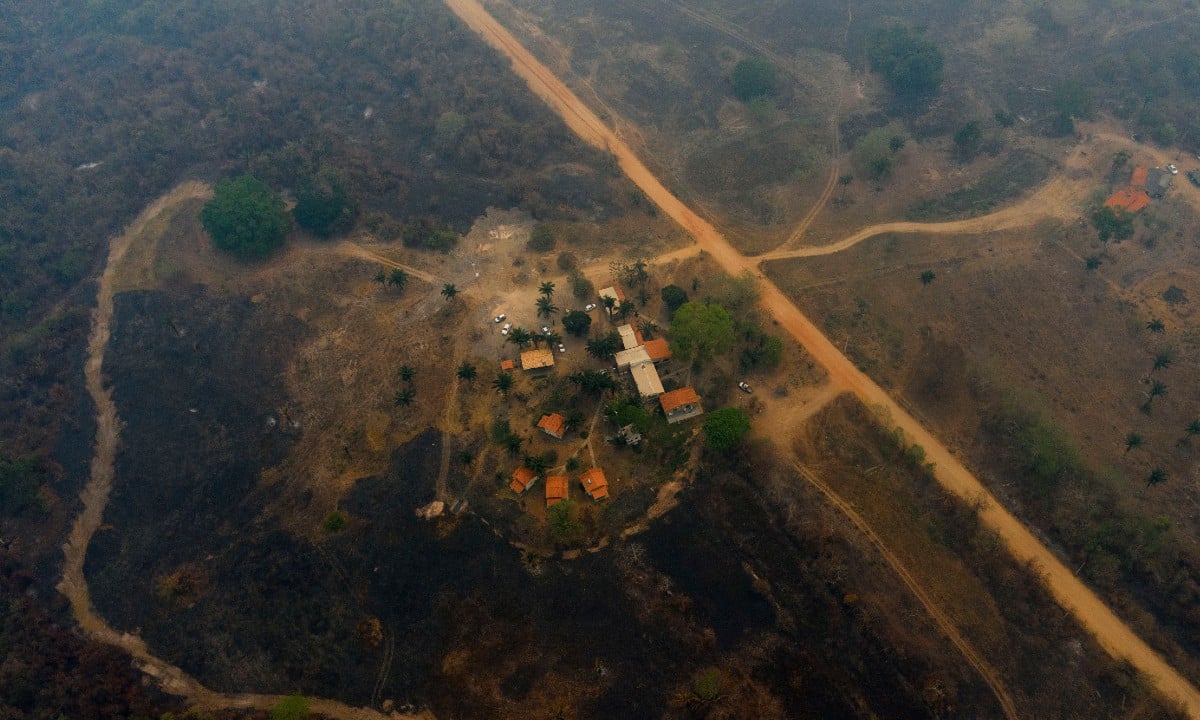 Área do Pantanal queimada (Foto: Mauro PIMENTEL / AFP) 