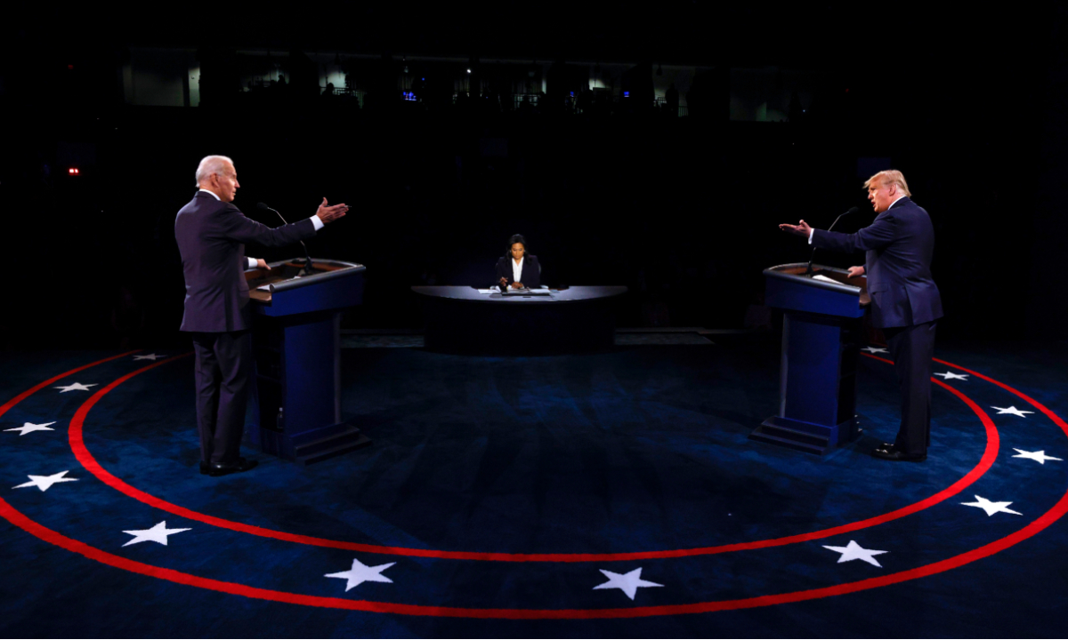Trump e Biden protagonizam debate final mais civilizado a 12 dias das eleições