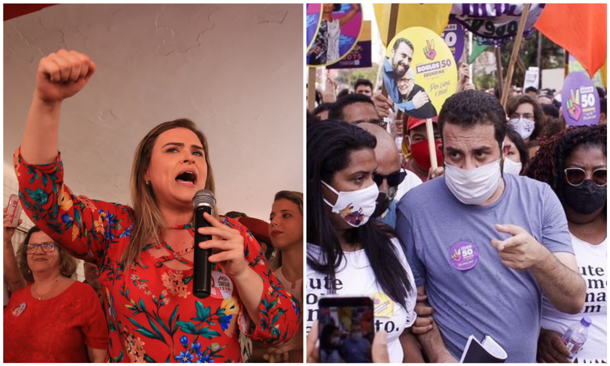 Marília Arraes e Guilherme Boulos