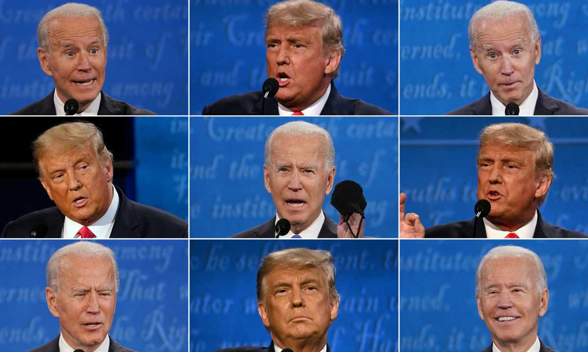 Debate entre Trump e Biden