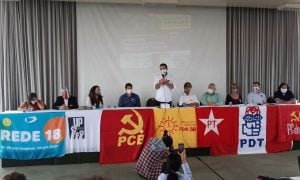 Boulos lança frente com apoio de Lula e Ciro contra Covas