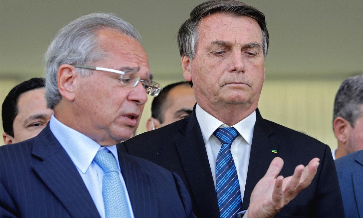 Paulo Guedes e Jair Bolsonaro. Foto: Sergio Lima/AFP 