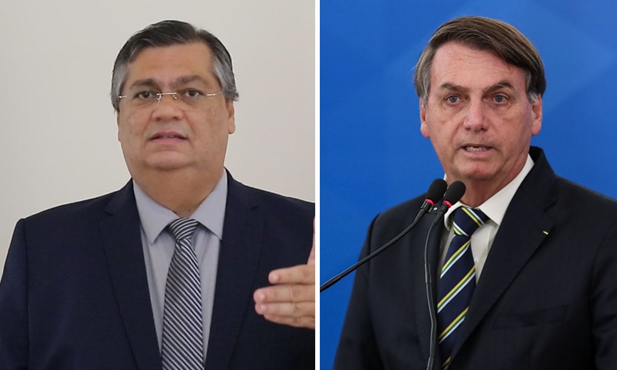 Flávio Dino e Jair Bolsonaro. Fotos: Divulgação - Marcos Corrêa/PR 