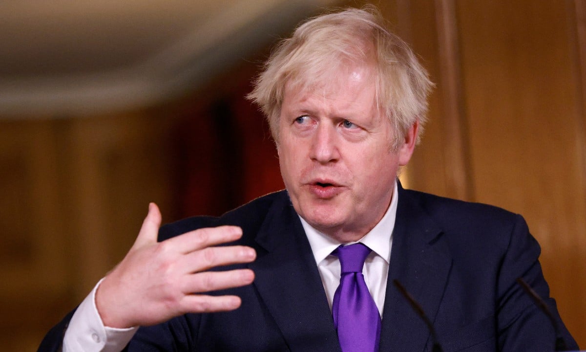 O Primeiro-ministro britânico, Boris Johnson. Foto: JOHN SIBLEY/POOL/AFP 