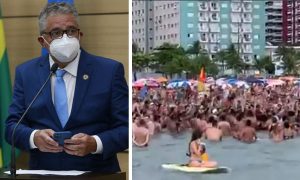 Prefeito de Guarujá critica aglomeração provocada por Bolsonaro: 'É preocupante'