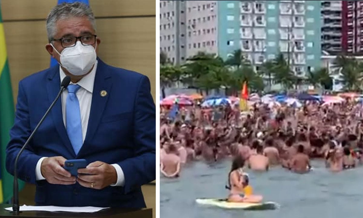 Prefeito de Guarujá critica aglomeração provocada por Bolsonaro: ‘É preocupante’