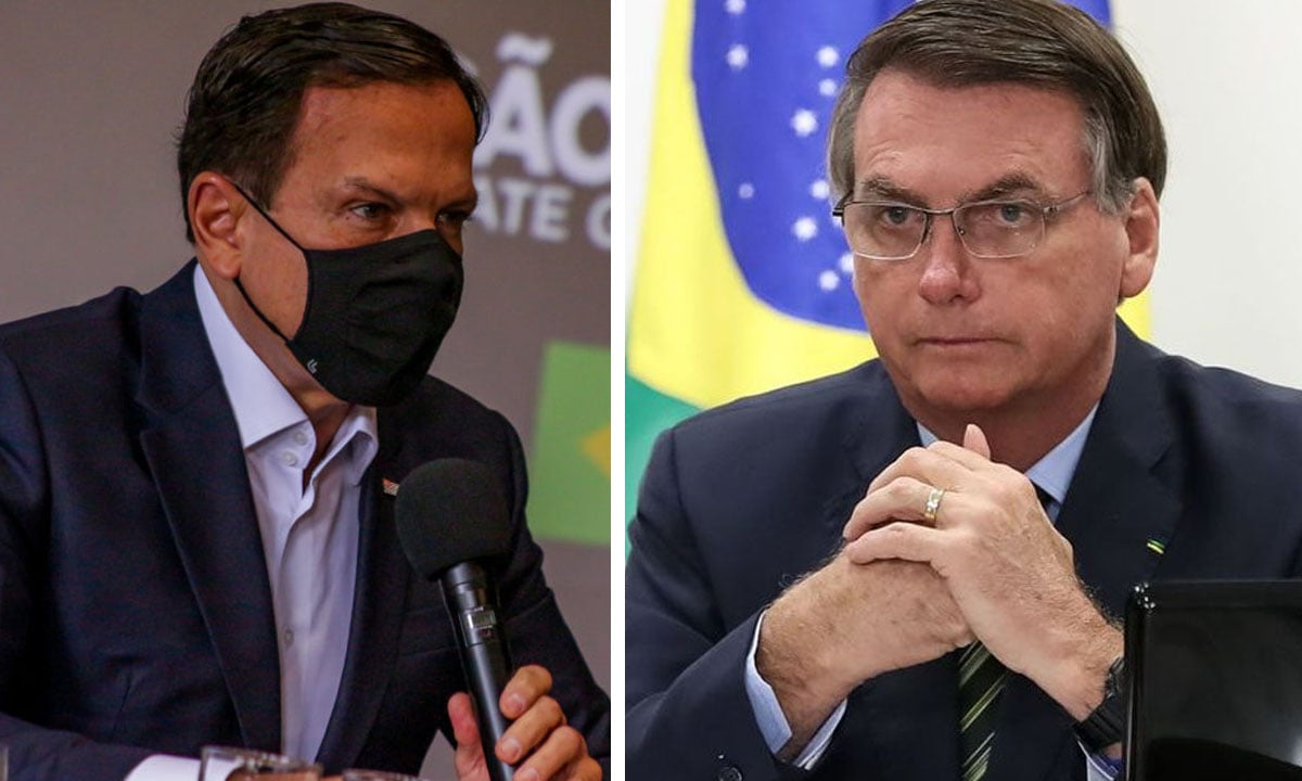 João Doria e Jair Bolsonaro. Fotos: Divulgação/Governo de São Paulo e Marcos Corrêa/PR 