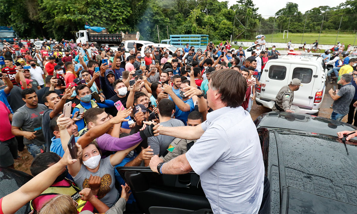 O presidente Jair Bolsonaro durante viagem ao Acre em 24 de fevereiro. Foto: Alan Santos/PR 