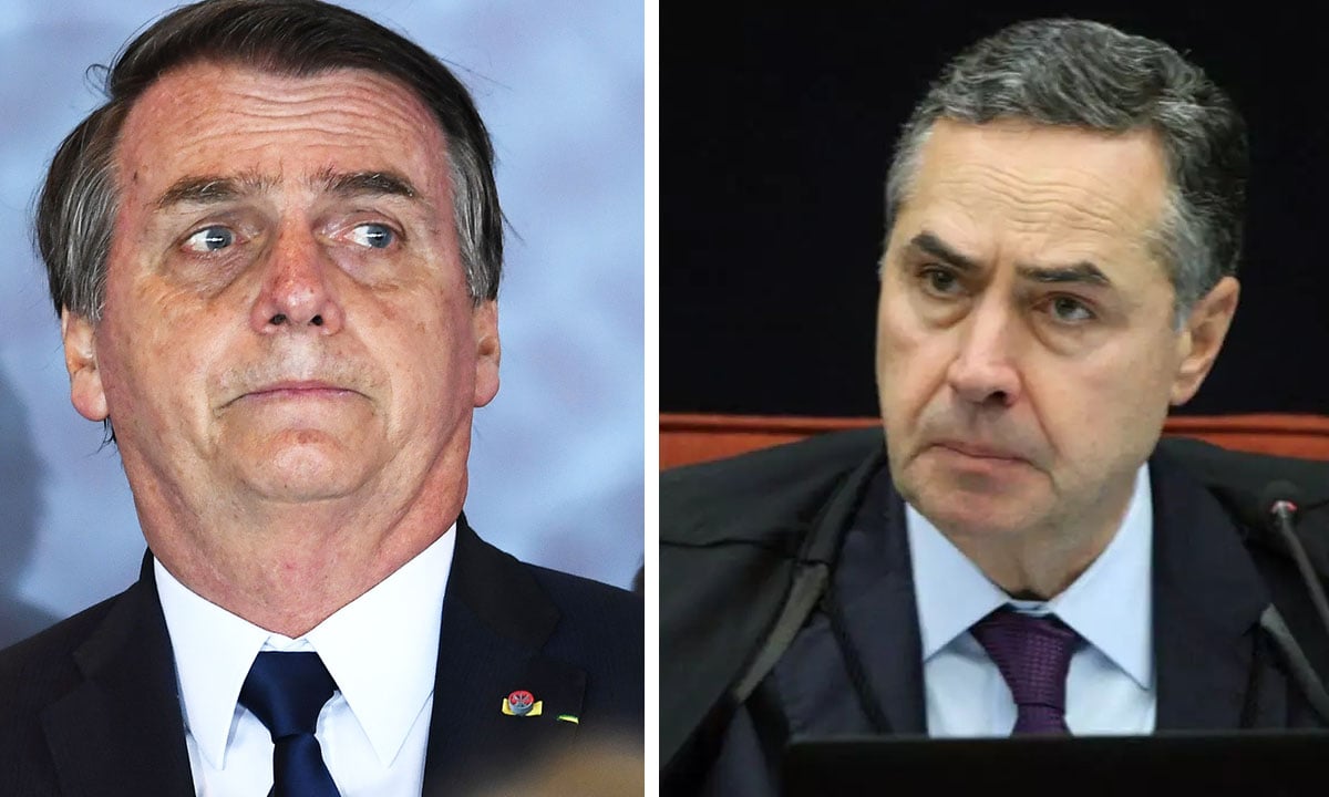 Jair Bolsonaro e Luís Roberto Barroso. Fotos: Evaristo Sá/AFP e Nelson Jr./STF 