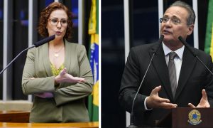 Carla Zambelli vai à Justiça para barrar Renan na relatoria da CPI da Covid