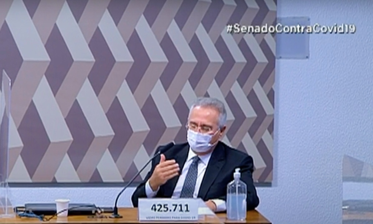 CPI: Renan tira seu nome e coloca número de mortes por Covid no Brasil