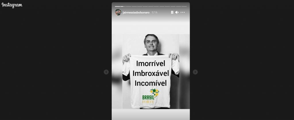 Após protestos, Bolsonaro diz ser ‘imorrível, imbroxável, incomível’