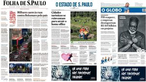 Como se apequenar? Principais jornais ignoram atos contra Bolsonaro