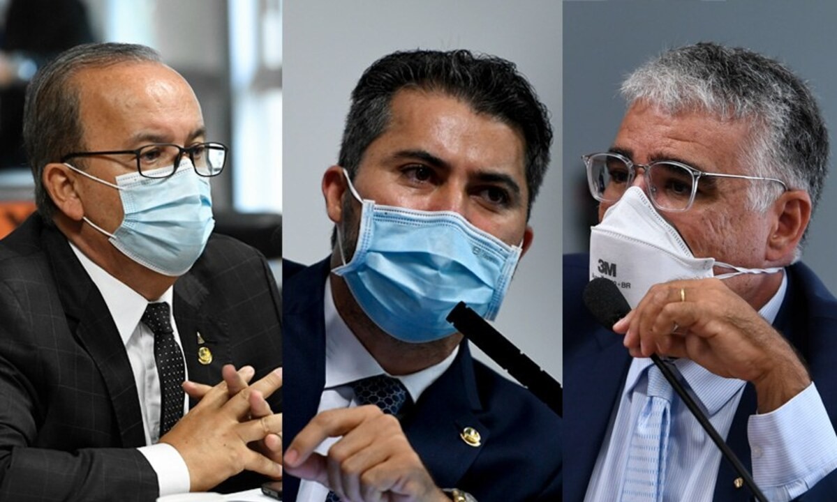 Jorginho Mello, Marcos Rogério e Eduardo Girão na reunião de instalação da CPI. Foto: Agência Senado 