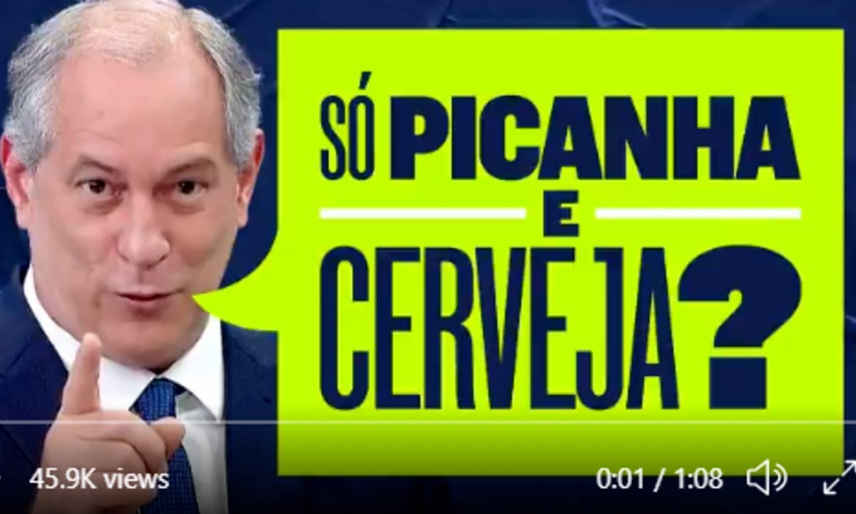 Ciro critica política econômica de Lula: promete picanha e cerveja