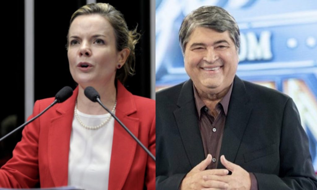 Gleisi chama Datena de ‘bajulador de presidentes’ ao rebater críticas a Lula