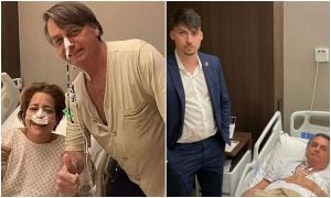 Melhor, mas ainda sem previsão de alta, Bolsonaro recebe visitas e faz 'hospitalciata'