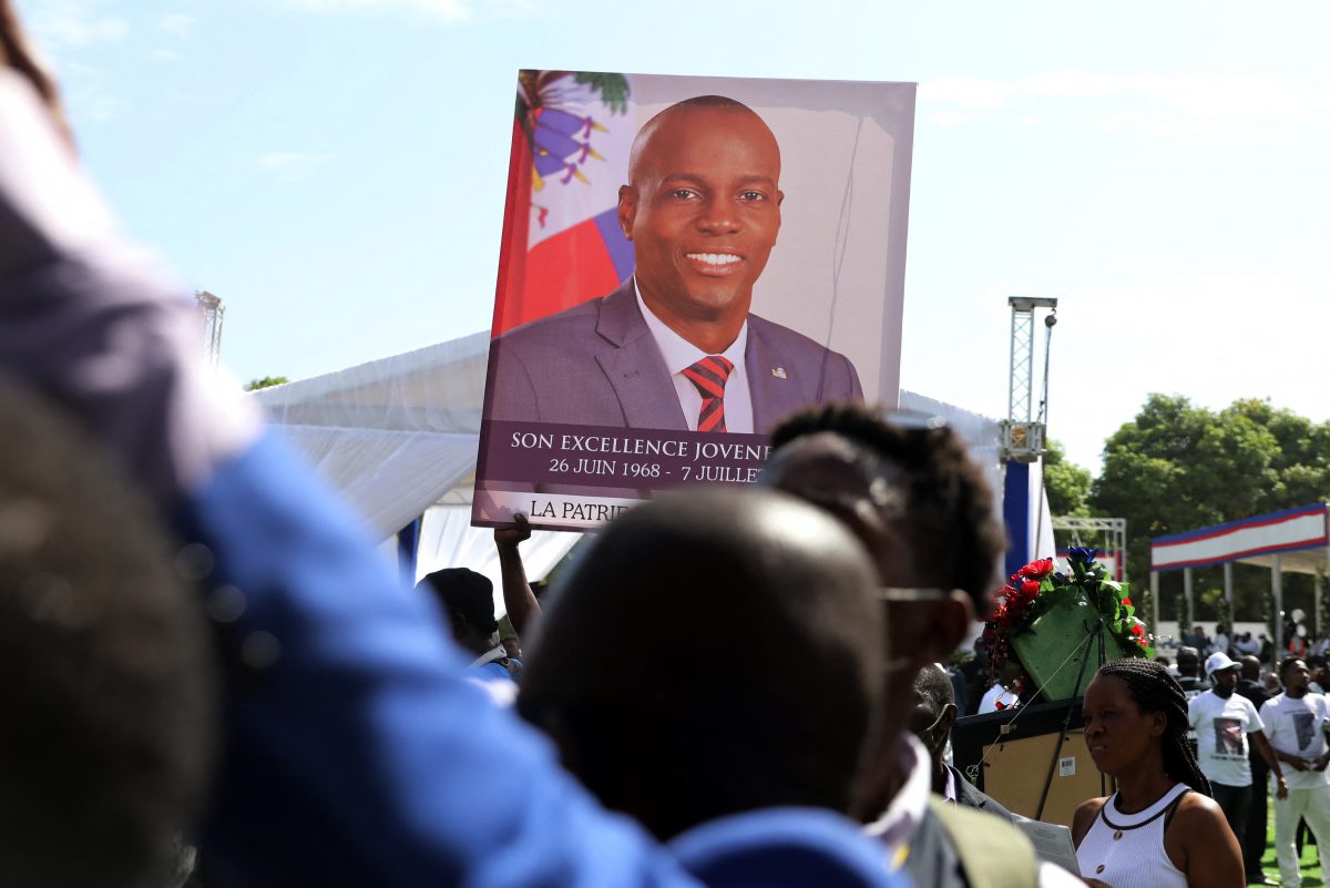 Funeral do presidente do Haiti, Jovenel Moïse. 

Foto: Valerie Baeriswyl/AFP 
