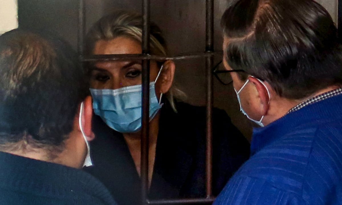 Jeanine Áñez foi presa na Bolívia após comandar golpe e repressão. Foto: Luis Gandarillas/AFP 