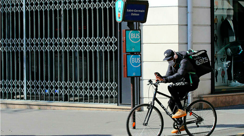 Entregadores de bicicleta Paris AP - Michel Euler 